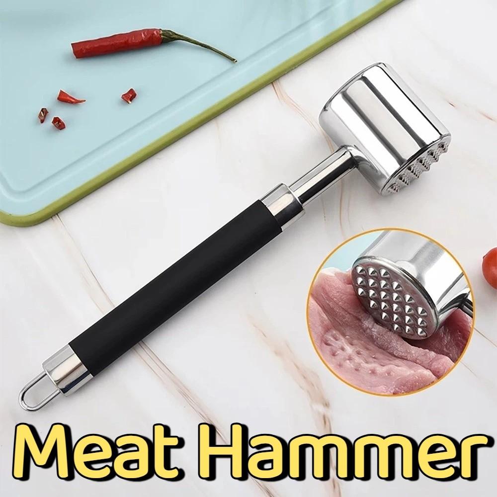 Non-slip Meat Hammer Stainless Steel Kitchen Beef Hitting Tool Steak Mallet Steak Tenderizing
