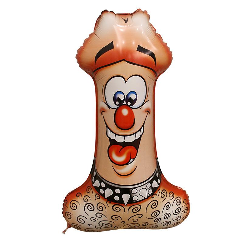 Sex Trinkets Bachelor's Party Aluminum Film Balloons Penis Dick Shape Sex Souvenirs