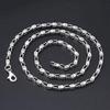 Pure Silver S925 Sterling 925 Silver Men 'S Necklace Coarse Section Bamboo Chain Square Trend Accessories (Fgl )