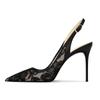 Fashion Baotou Sandals Women's Spring/Summer 2025 New Style Shallow Mouth Sexy Thin Heel High Heels Pointed Mesh Breathable Single Shoes