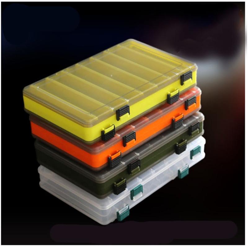 Ящик для рыбалки, 14 отделений, аксессуары для рыбалки, коробки для крючков для хранения, двусторонняя высокопрочная коробка для рыболовных приманок, коробка для снастей