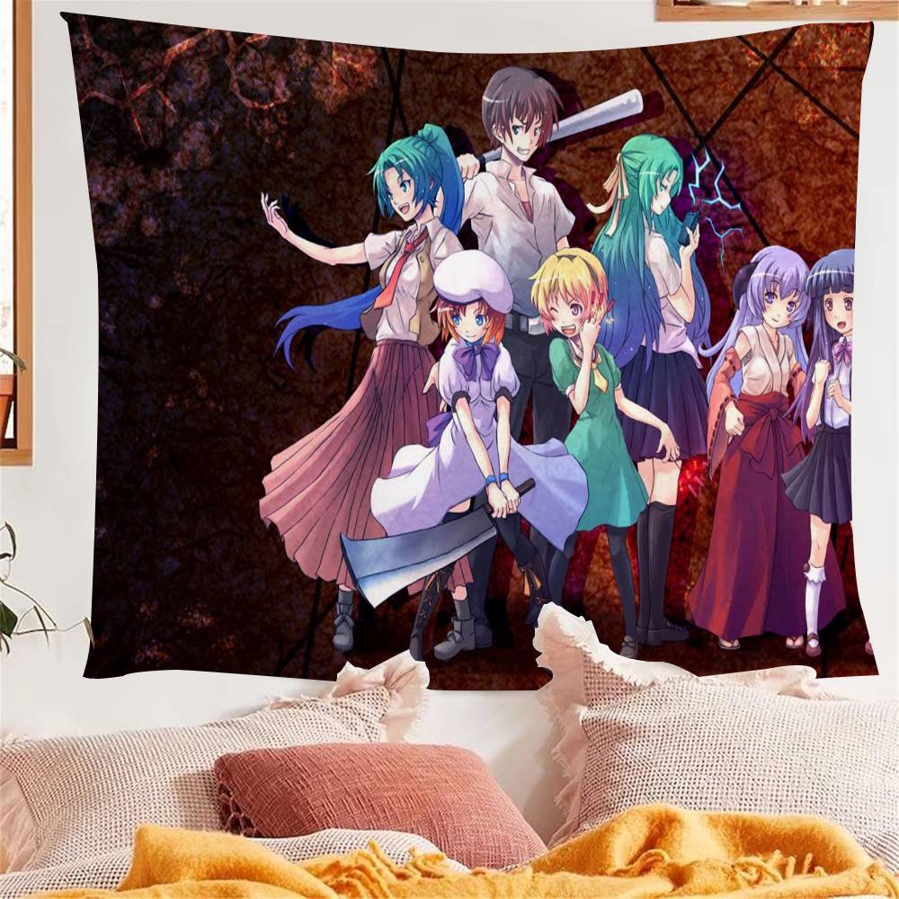 1 шт. Аниме Higurashi When They Cry Мультяшный Гобелен Настенное Украшение Домашний Декор для Дома