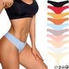 Seamless Thongs Solid Color Briefs For Women Stretch And Breathable Panties