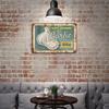 1 Pack Retro Industrial Metal Plate Décor, Rusty Aged Surface, Great Display for Bar Home Restaurant Garage Café or Hallway Interiors