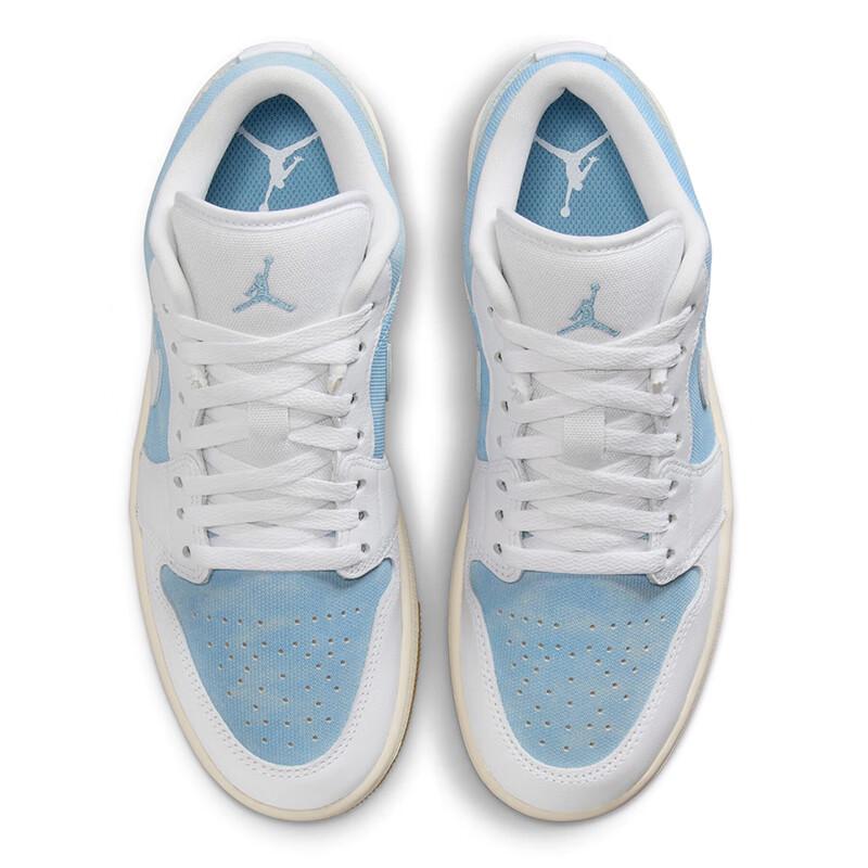 Jordan AJ1 Сине-белые повседневные спортивные кроссовки с джинсовой текстурой