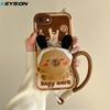 KEYSION Cute 3D Cartoon Plush Case for iPhone SE 2020 2022 with Lanyard Silicone Shockproof Phone Cover for iPhone 8 7 6s Plus