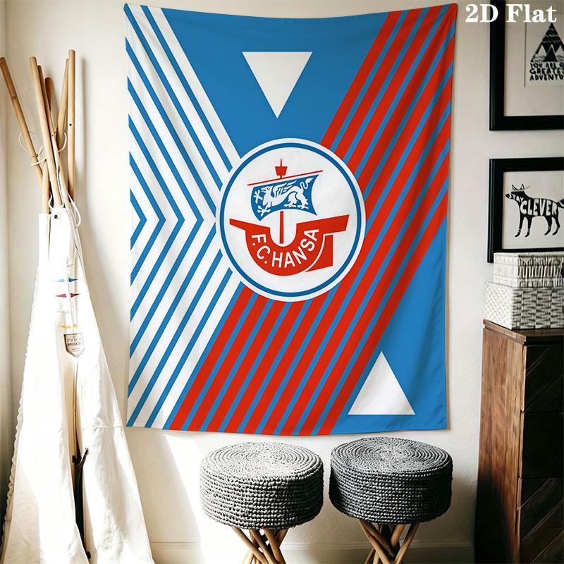 FC Hansa Rostock Wall Hanging Printed Fabric Blanket Decorative Tapestries for Bedroom Living Room Home Decor