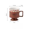 French Mug Exquisite Goblet Office Coffee Cup High Value Ceramic Cup Couple Best Friend Souvenir