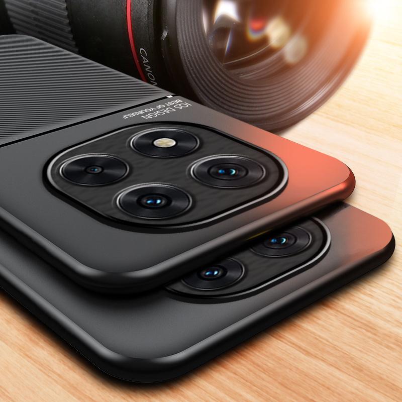 Мягкий чехол-рамка для Xiaomi Redmi Note 14 Pro 14Pro + 5G кожаный автомобильный магнитный держатель Coque для Redmy Note14Pro Plus Funda
