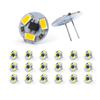20pcs Round 12V G4 Mini LED 3LEDS SMD5730 PCB Range Hood LED Bulb Wihte Warm White Crystal Light Chandelier Lighting Bulbs