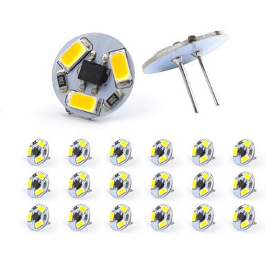 20 шт. круглых 12 В G4 мини светодиодных 3 светодиода SMD5730 PCB вытяжка светодиодная лампа белый теплый белый хрустальный свет люстра лампочки