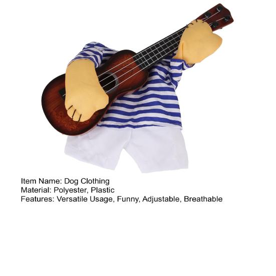 Хэллоуин Платье для преображения питомца Забавный костюм гитариста для собак кошек Платье для питомца для фестивалей вечеринок
