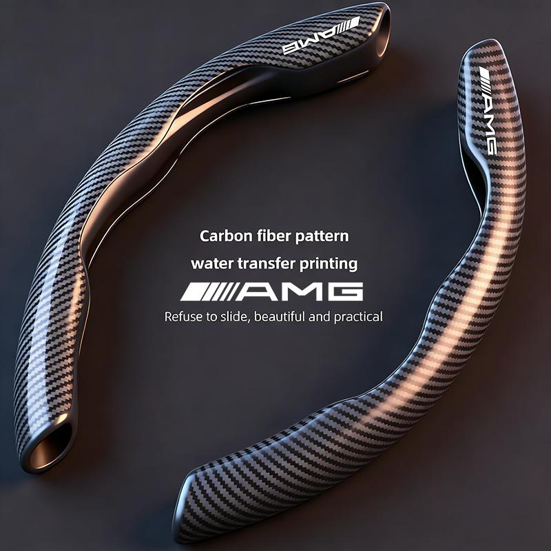 Нескользящая накладка на руль автомобиля из углеродного волокна для Mercedes Benz AMG W203 W206 W220 W205 W211 W212 W201 W168 W169 W167 GLA GLC