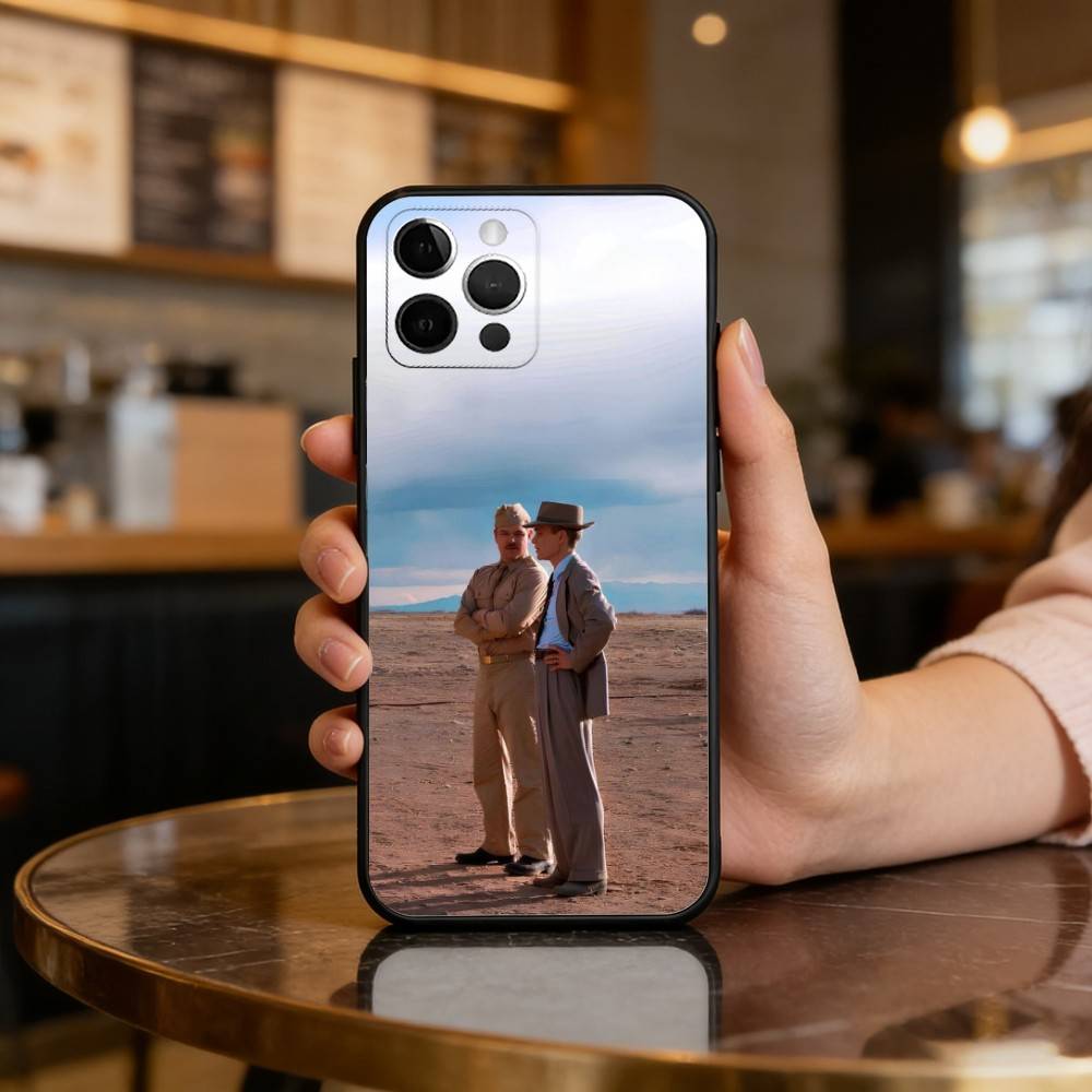 Чехол для телефона F-Film O-Oppenheimer Для iPhone 17,16,15,14,13,12,11 Plus,Pro Max, Мягкий Силиконовый Черный Чехол