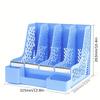 Thickened Four-Section File Holder Desktop File Organizer Box with Pen Cup, Made of PP Material, for Office Supplies
