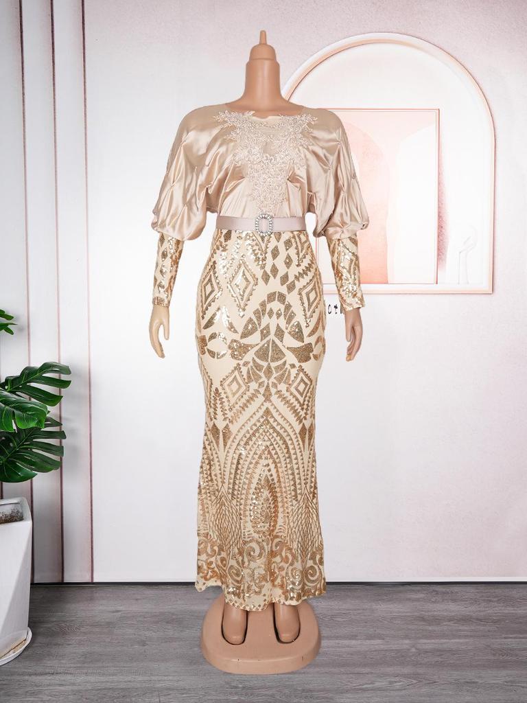 Элегантное вечернее платье с пайетками большого размера для женщин