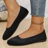 Модные лаконичные черные легкие туфли-балетки женские весенне-осенние мягкие замшевые туфли-балетки женские неглубокие слипоны повседневная обувь женская