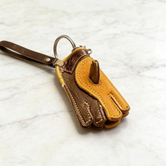 Мини-перчатка для соколиной охоты Брелок Мужской Искусственная кожа Крошечная перчатка Палец Миниатюрная жердочка для сокола Подарок для птицеловов Любителей соколиной охоты