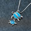 New European and American Style Pendant Two Turtle Necklaces Female Niche Design Creativity