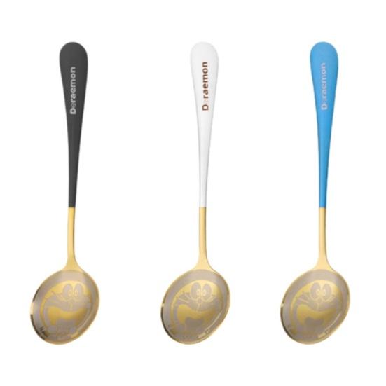 Ложка для супа с утолщенной длинной ручкой из нержавеющей стали Doraemon, милая кофейная ложка, столовые приборы для ресторана