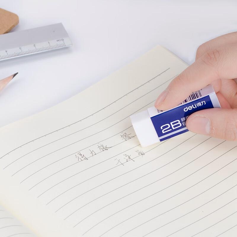 Deli Kids' Less-Crumble 2B Pencil Exam Erasers, Cartoon Design