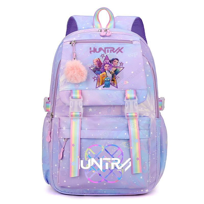 KPop Demon Hunter Backpack High Capacity Kids School Bag Movie Music Girl Cartoon Anime Student Bookbag
