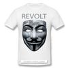 Футболка с принтом Revolt V Mask Анонимная Хакерская Организация Видео Black Lives Matter Летняя Большая Футболка