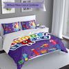 3pcs Numberblocks2 pattern bedding set duvet cover set includes duvet cover &pillowcases, perfect all season bedroom decoration & gift