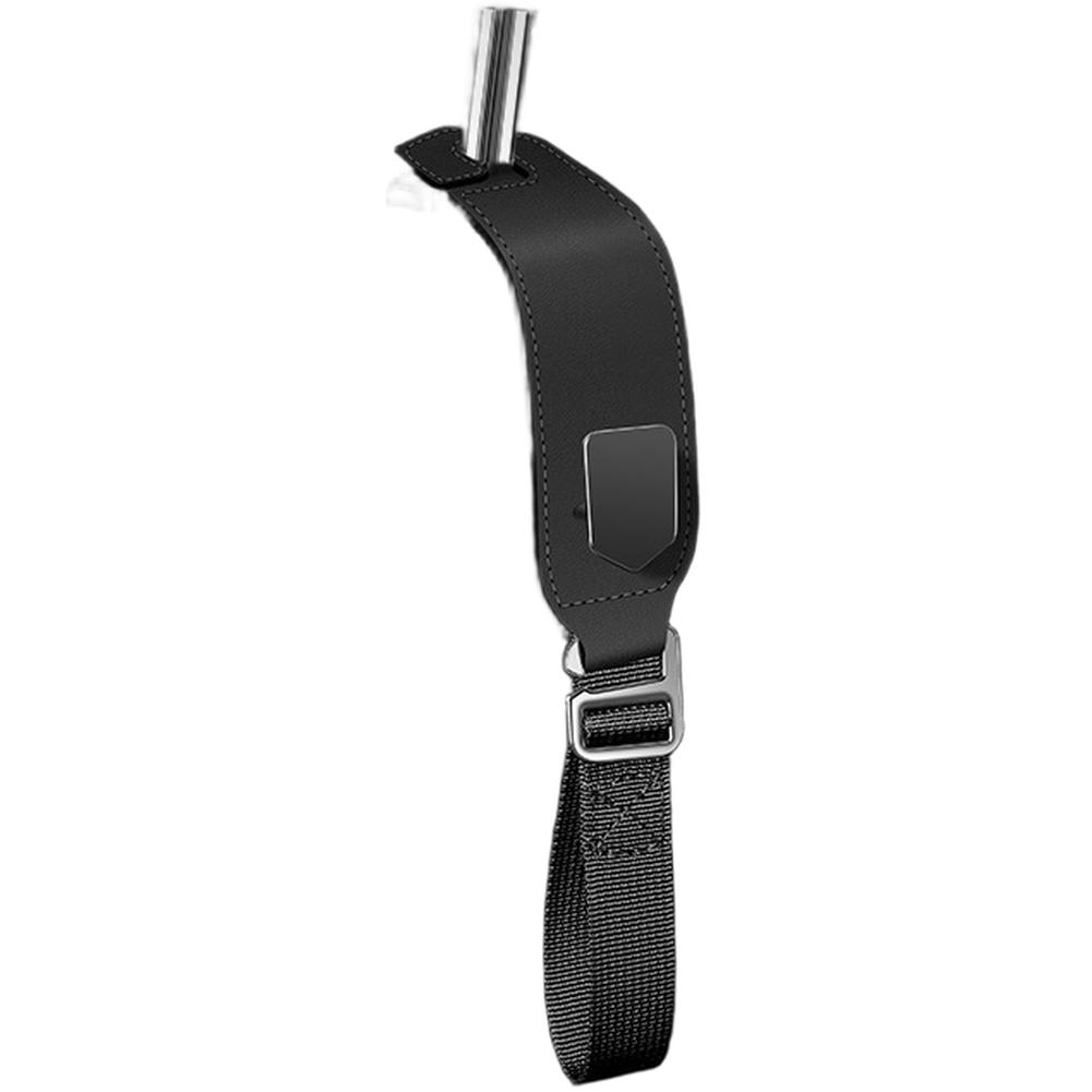 Black Seat Hook Organizer Headrest Mount Nylon Woven Strap Zinc Alloy Fastener Non-slip Fastening Fits Most Car Models