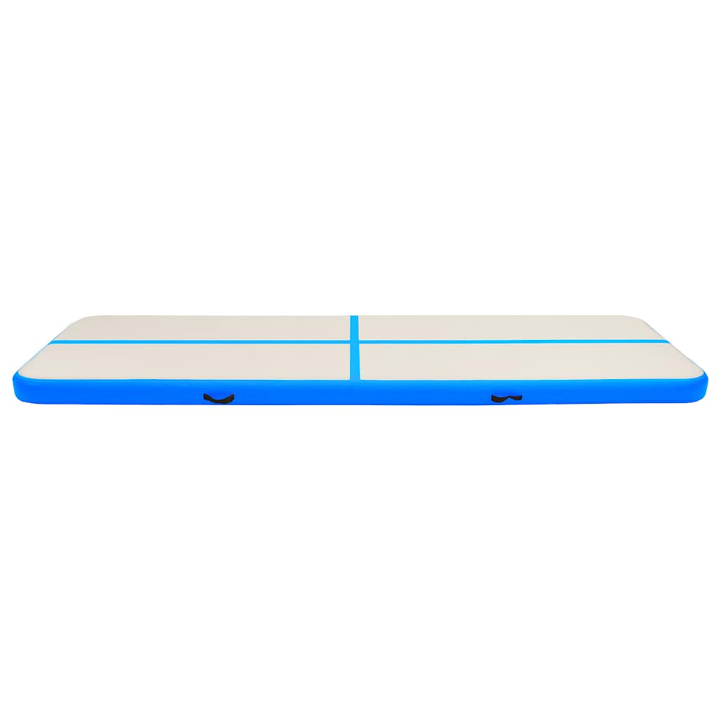 Inflatable Gymnastics Mat with Pump 600 x 100 x 20 cm PVC Blue
