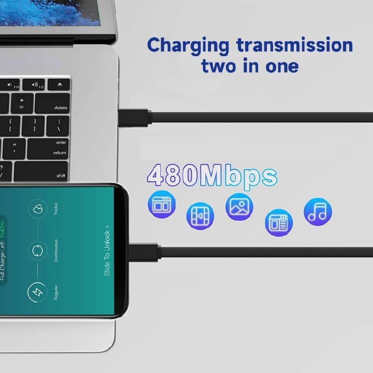 Зарядный кабель Type-C до 100 см, поддерживает быструю зарядку QC/PD, мощность 60 Вт