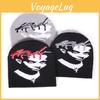 Fashion Figure Portraits And Letter Patterns Men Casual Knitted Hats For Winter