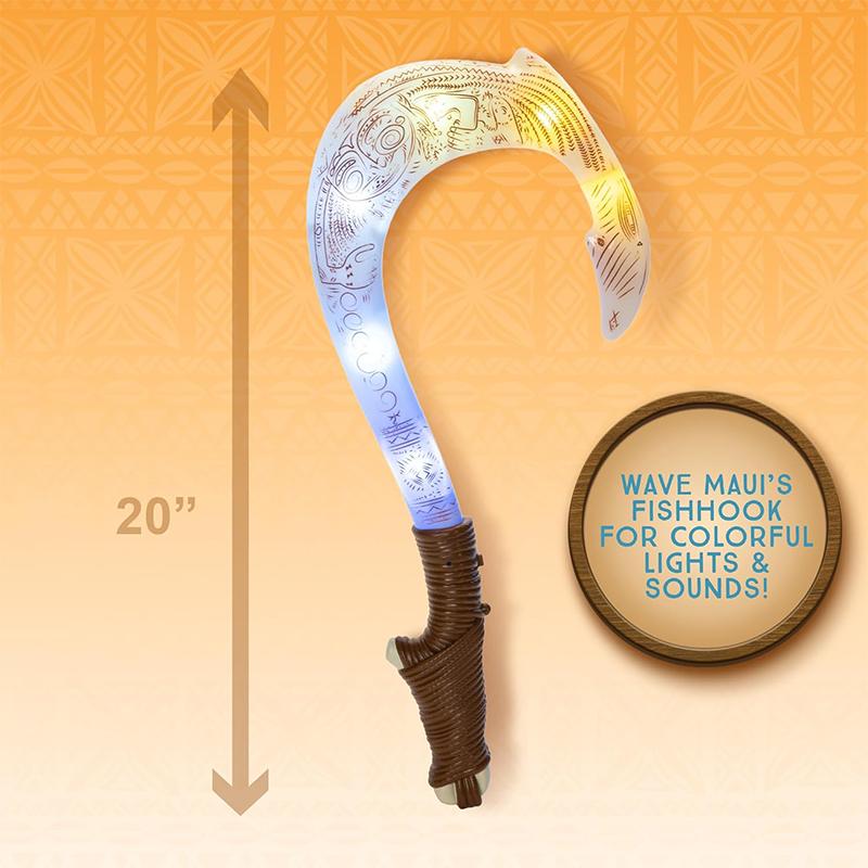 Мультфильм Аниме Моана Мауи Волшебный Рыболовный Крючок Движение Со Светом И Звуком Оружие Подарок На День Рождения Детский Реквизит Для Ролевых Игр