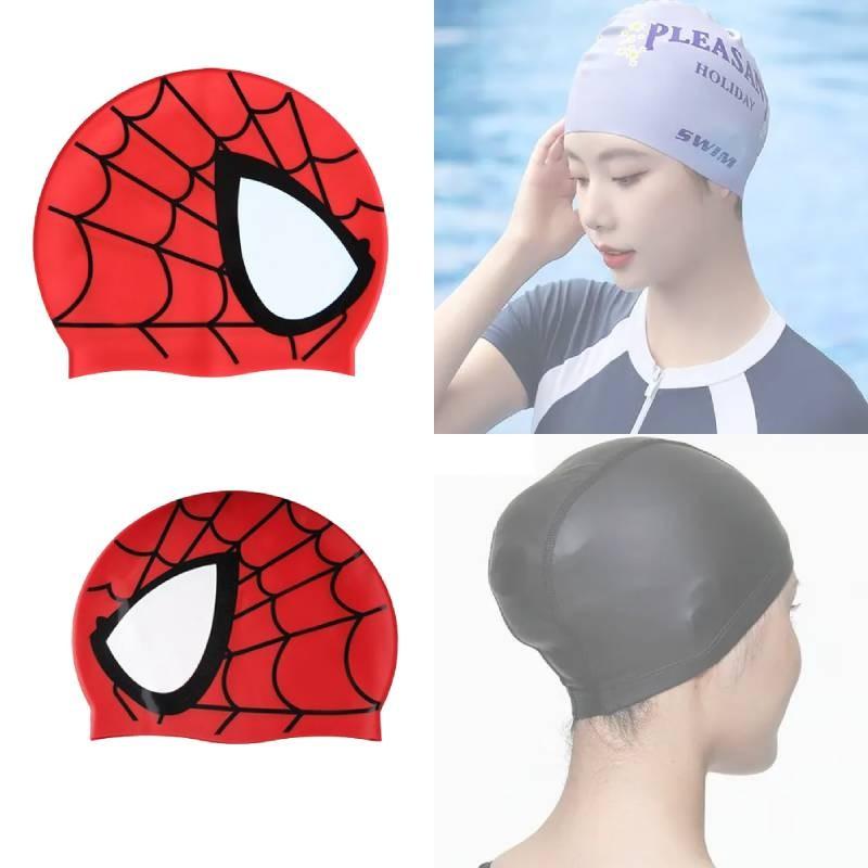 Детская водонепроницаемая силиконовая шапочка для плавания с защитой ушей, для занятий в бассейне, в воде