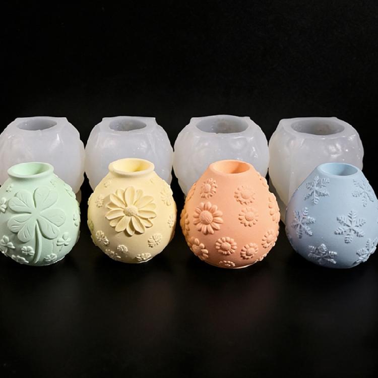 Универсальные силиконовые формы для ваз Цветочная резьба Силиконовая форма для подсвечника Для ручной работы Ваза Домашний декор Смоляное искусство