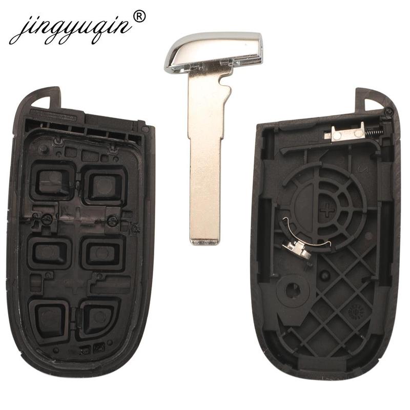 Jingyuqin 10 шт. SIP22 2/3/4/5 кнопок Пустой корпус ключа-брелока для Jeep Renegade Compass Автомобильный внедорожник Умный бесключевой доступ Чехол для брелока Без логотипа