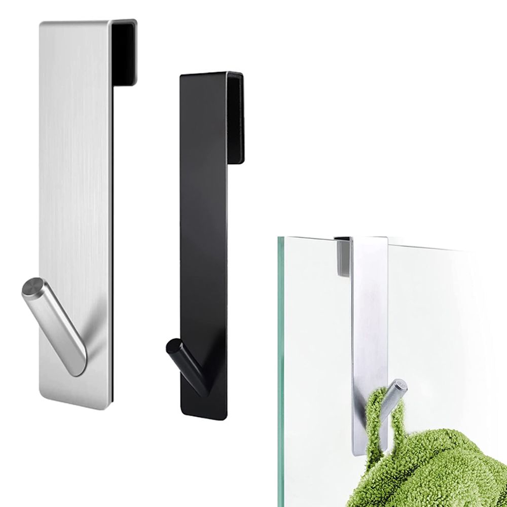 Multi-Purpose Door Hooks Free Punching Frameless Robe Hooks Towel Rack Storage Hanger Shower Hook