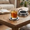 6PCS/SET Waterproof Non-Slip Coaster Minimalist Insulation Cup Mat  Table Decor