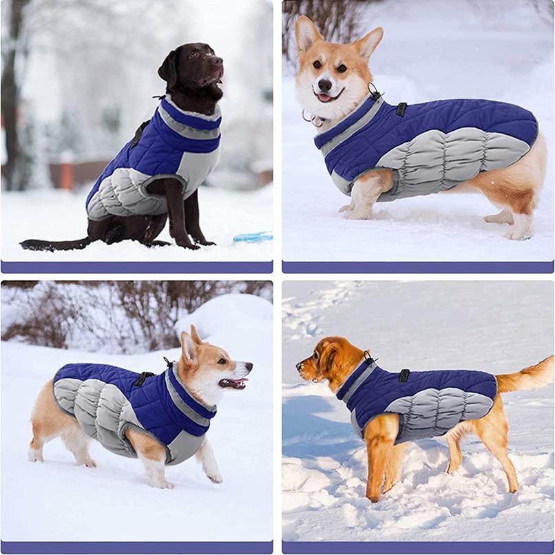 Winter Dog Jacket for Small Medium Dogs Clothes Reflective Puppy Padded Clothing Yorkie Vest Chihuahua French Bulldog