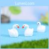 Charming Resin Swan Figurine For Miniature Gardens And Succulent Decorations