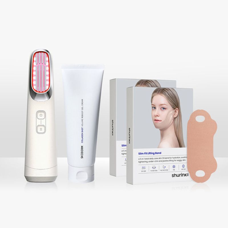 Volium Shrink Company High Frequency Beauty Device + Exclusive Gel Cream + Slim Fit Lifting Band (5 sheets x 2)