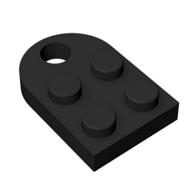 Пластина 50г 2x2 с одним слоем, круглая, с отверстием - Совместима с деталями LEGO Technic 3176 MOC