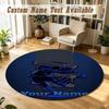 Round Rug Custom NameBIRMINGHAM CITY Football Pattern Non Slip Carpet Home Floor Decor