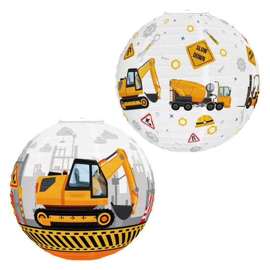 Экскаватор Бумажные Фонарики Строительная Тематическая Вечеринка Декор Праздничная Атмосфера Создатель Дверей Спальни Гостиной