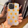 Чехол для iphone 15 XR Air 13 12 11 17 Pro 18 Pro Max 16 Plus XS Max 14 Серебристый Блеск Трескающийся Фон Коричневый Горошек