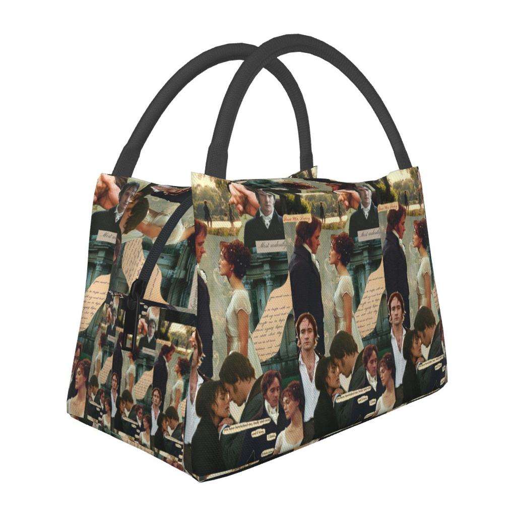 90s Fitzwilliam Darcy Pride And Prejudice Insulated Lunch Bag Food Boxes Portable Container Cooler Thermal Lunch Box Tote