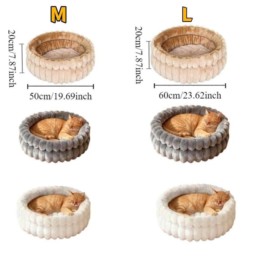 Warm Cat Sofa Bed Round Pet Sleeping Basket Dog Sleeping Mat Dog Kennel  for Cats and Dogs
