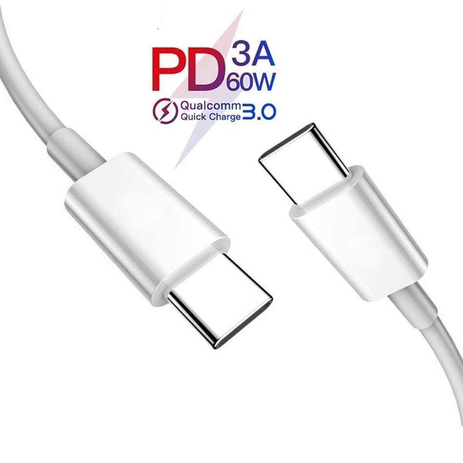 Кабель Type C на Type C для Macbook Samsung S20 S10 Google Pixel 4 3 PD 100 Вт QC3.0 Быстрая зарядка Кабель данных USB-C Type-C Провод