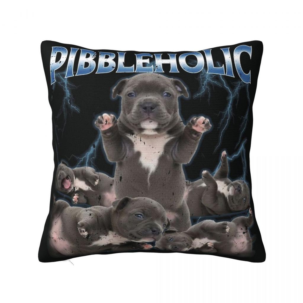Pibbleholic Pibble Собака Мем Мой Живот Наволочка Новинка Наволочка Чехол Для Подушки Наволочки Для Гостиной Стула