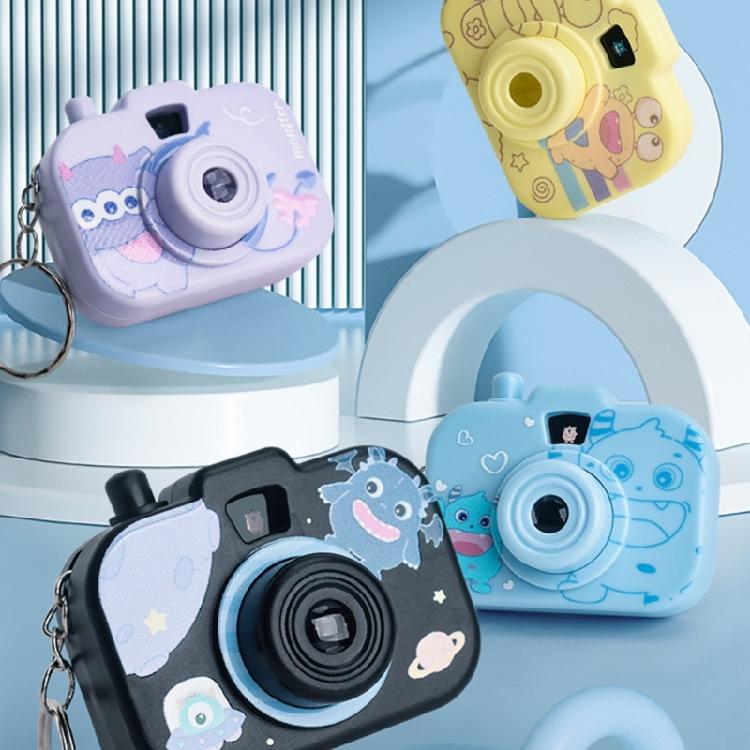 Креативный проектор-камера брелок для детей Портативная пластиковая игрушка с мультяшной световой проекцией Стильный брелок